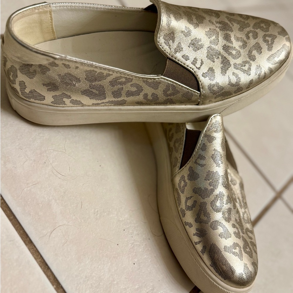 Cole Haan gold cheetah print slip on sneakers - Picture 2 of 3